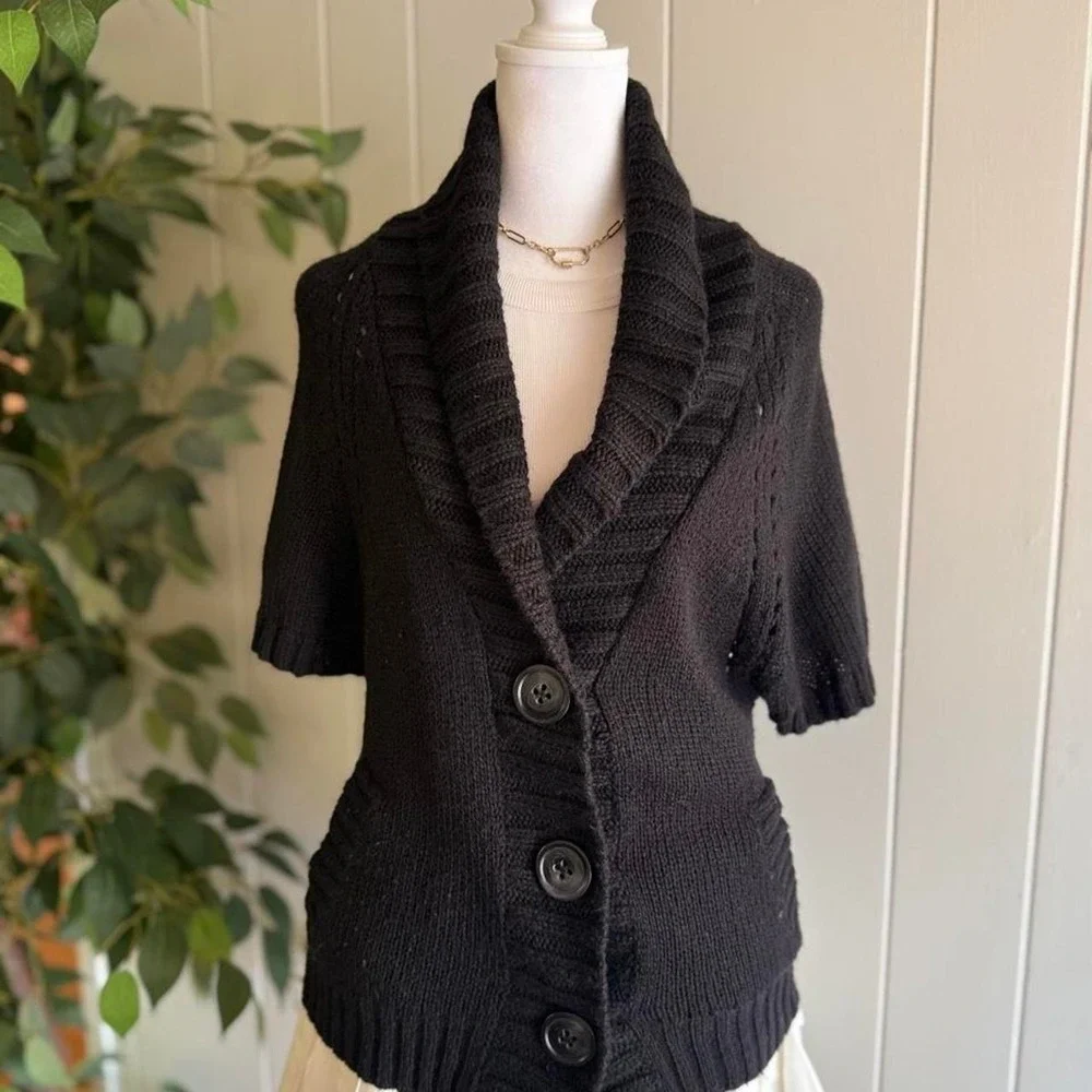 Old Navy Black Knit Cardigan Top Women's Size Xs